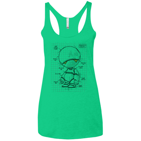 T-Shirts Envy / X-Small Marvin's Plan Women's Triblend Racerback Tank