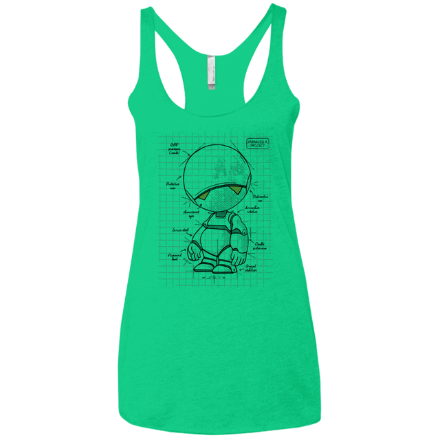 T-Shirts Envy / X-Small Marvin's Plan Women's Triblend Racerback Tank