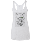 T-Shirts Heather White / X-Small Marvin's Plan Women's Triblend Racerback Tank