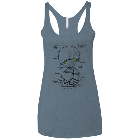 T-Shirts Indigo / X-Small Marvin's Plan Women's Triblend Racerback Tank