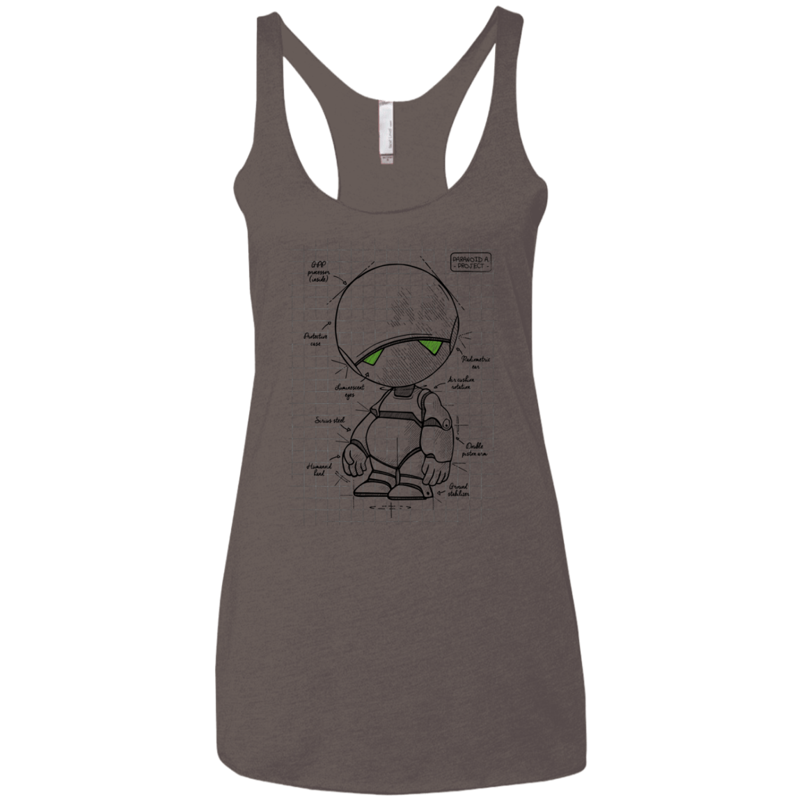 T-Shirts Macchiato / X-Small Marvin's Plan Women's Triblend Racerback Tank