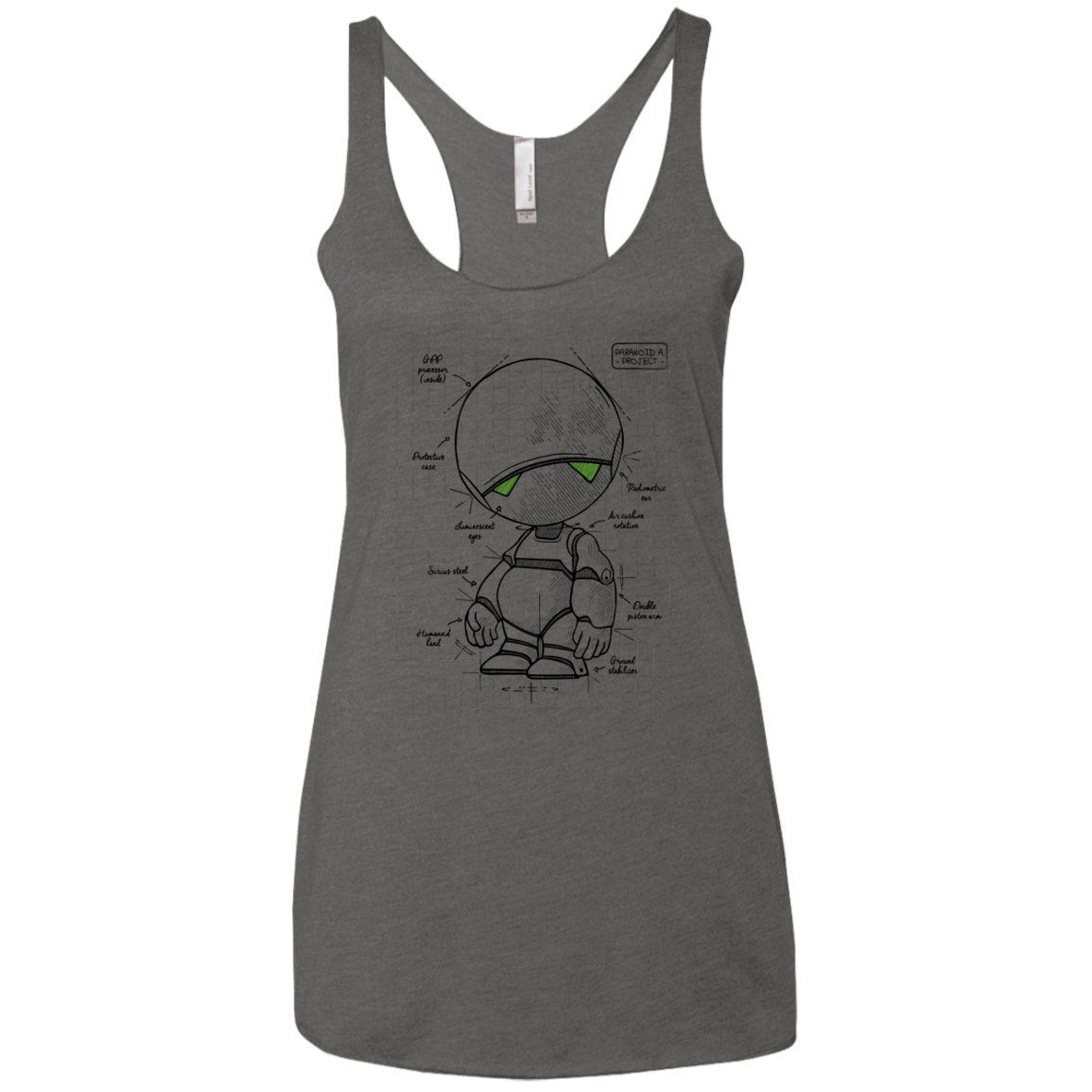 T-Shirts Premium Heather / X-Small Marvin's Plan Women's Triblend Racerback Tank