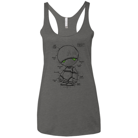 T-Shirts Premium Heather / X-Small Marvin's Plan Women's Triblend Racerback Tank