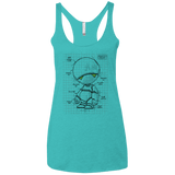 T-Shirts Tahiti Blue / X-Small Marvin's Plan Women's Triblend Racerback Tank