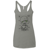 T-Shirts Venetian Grey / X-Small Marvin's Plan Women's Triblend Racerback Tank