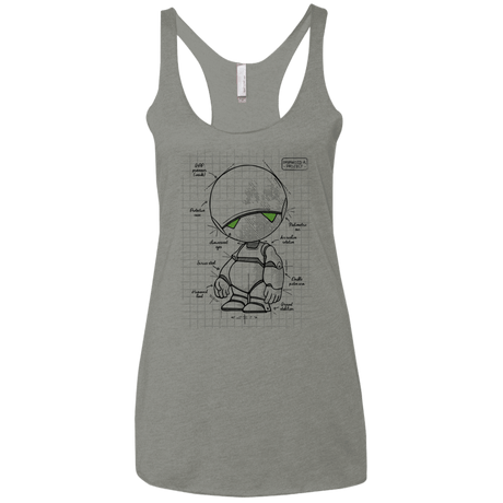 T-Shirts Venetian Grey / X-Small Marvin's Plan Women's Triblend Racerback Tank