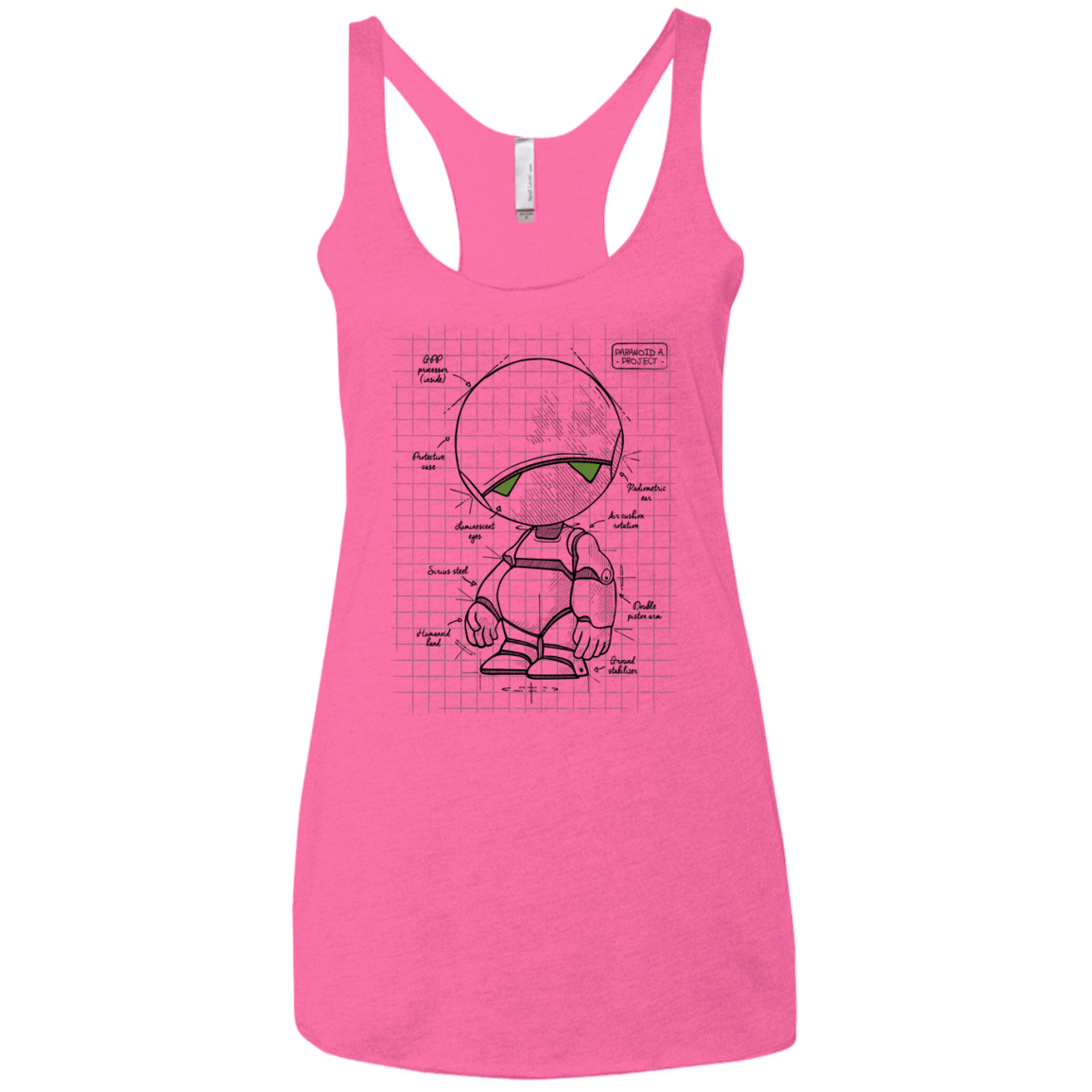T-Shirts Vintage Pink / X-Small Marvin's Plan Women's Triblend Racerback Tank