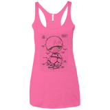 T-Shirts Vintage Pink / X-Small Marvin's Plan Women's Triblend Racerback Tank