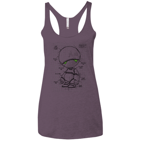 T-Shirts Vintage Purple / X-Small Marvin's Plan Women's Triblend Racerback Tank