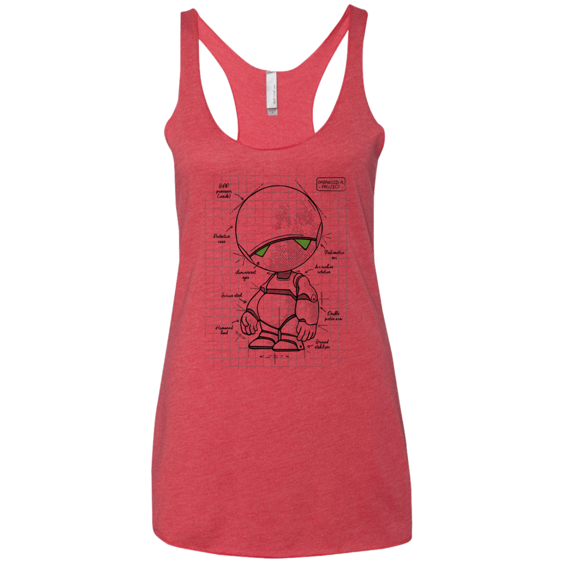 T-Shirts Vintage Red / X-Small Marvin's Plan Women's Triblend Racerback Tank