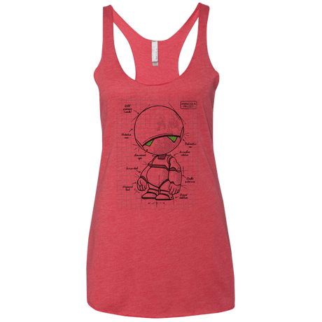 T-Shirts Vintage Red / X-Small Marvin's Plan Women's Triblend Racerback Tank