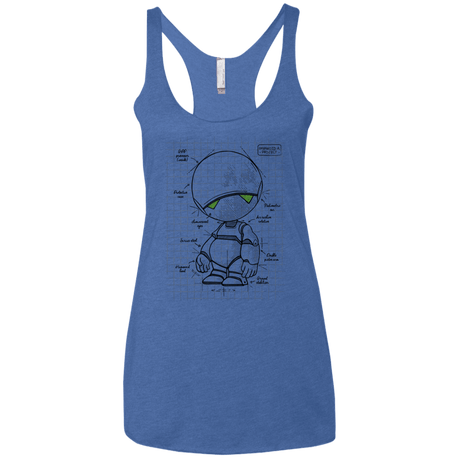 T-Shirts Vintage Royal / X-Small Marvin's Plan Women's Triblend Racerback Tank