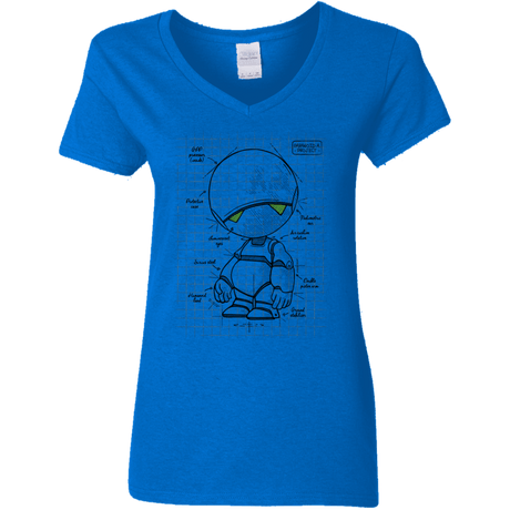 T-Shirts Royal / S Marvin's Plan Women's V-Neck T-Shirt