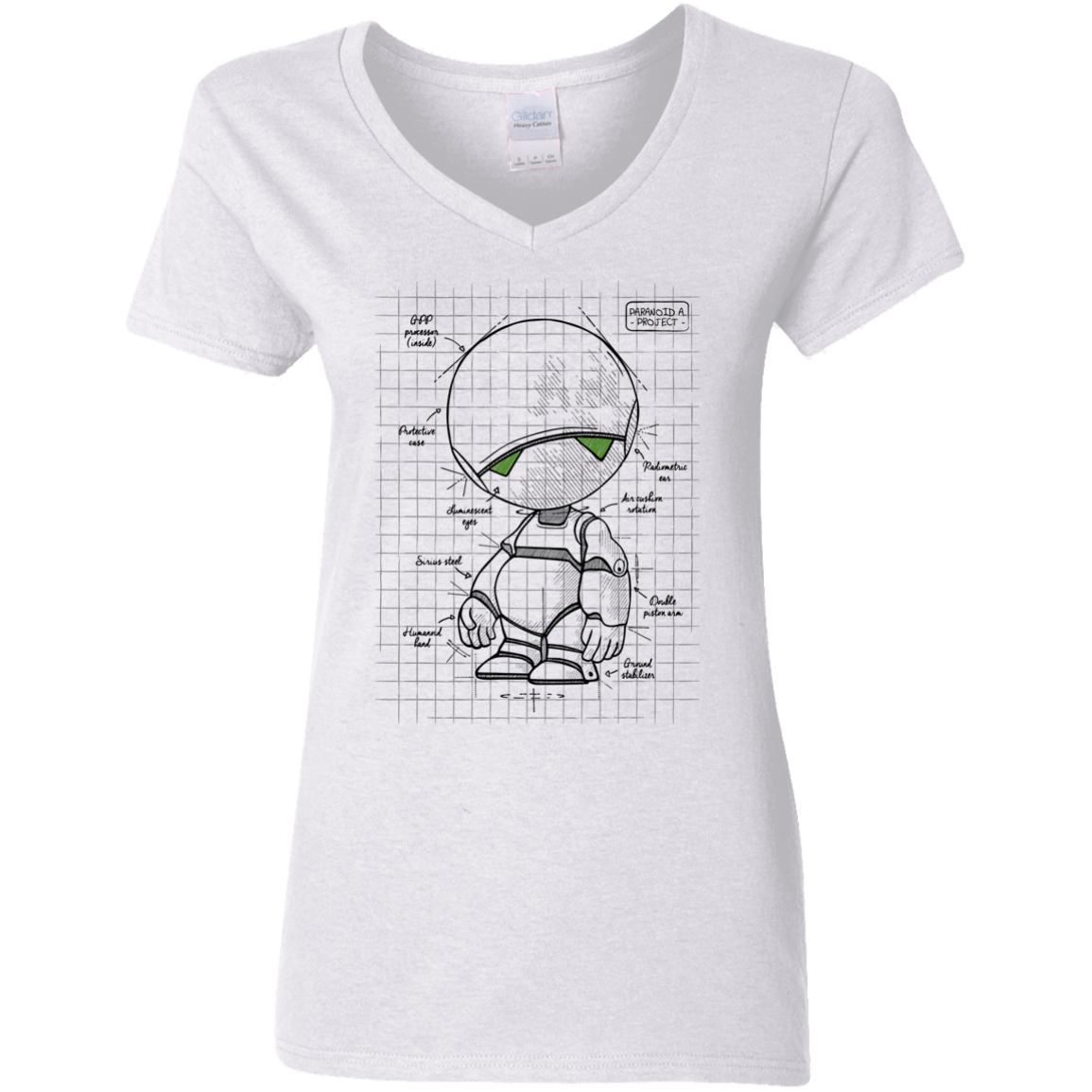 T-Shirts White / S Marvin's Plan Women's V-Neck T-Shirt