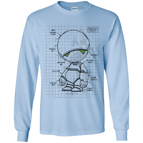 T-Shirts Light Blue / YS Marvin's Plan Youth Long Sleeve T-Shirt