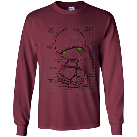 T-Shirts Maroon / YS Marvin's Plan Youth Long Sleeve T-Shirt