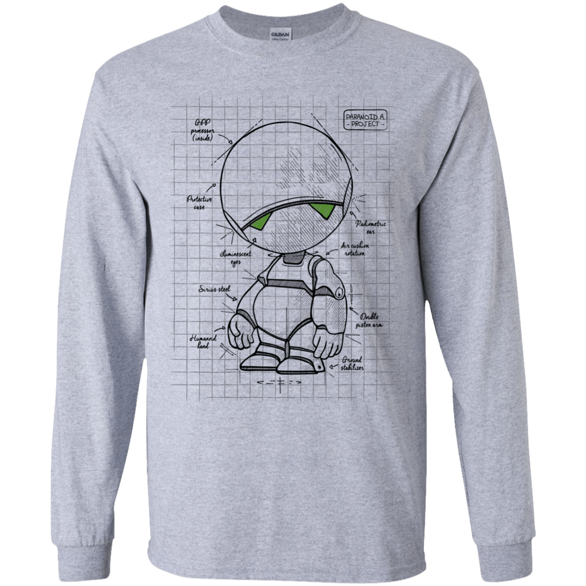 T-Shirts Sport Grey / YS Marvin's Plan Youth Long Sleeve T-Shirt
