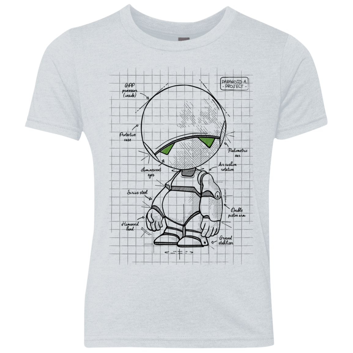T-Shirts Heather White / YXS Marvin's Plan Youth Triblend T-Shirt