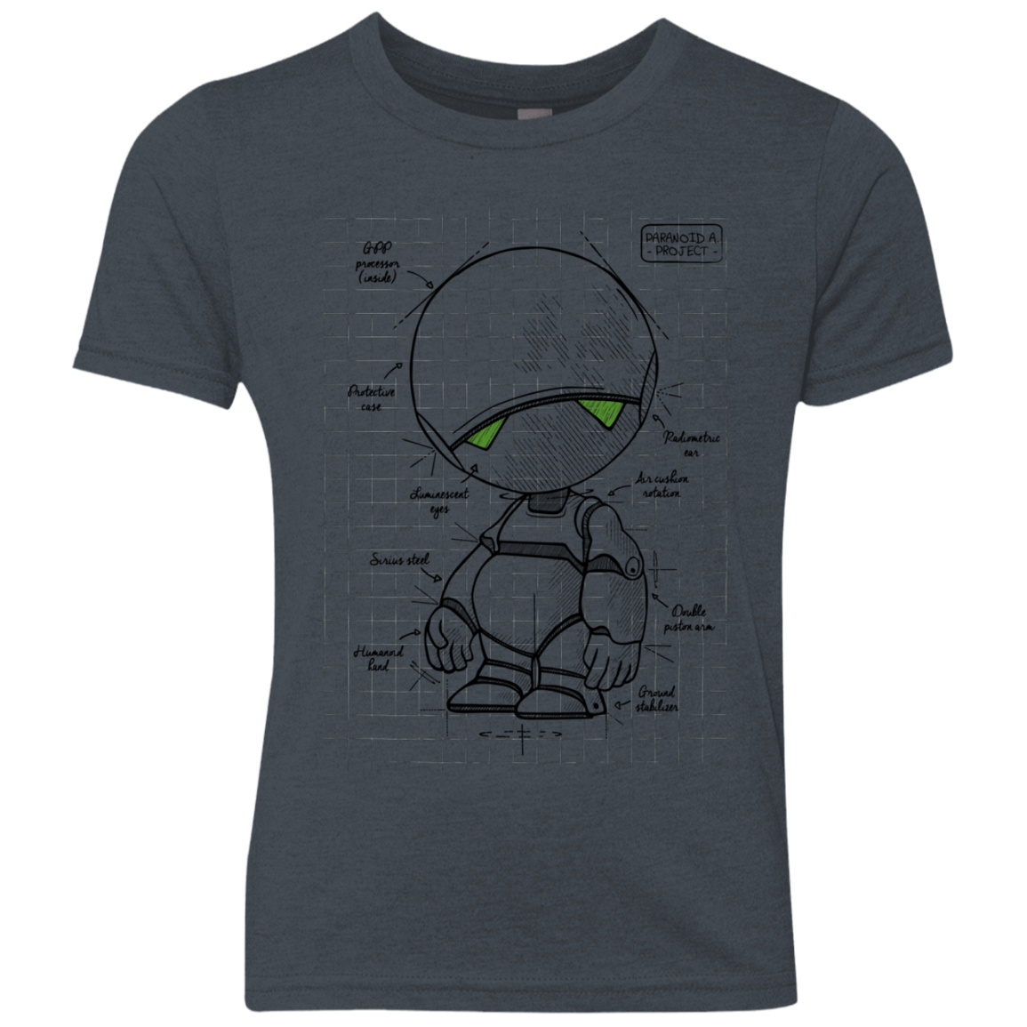 T-Shirts Vintage Navy / YXS Marvin's Plan Youth Triblend T-Shirt