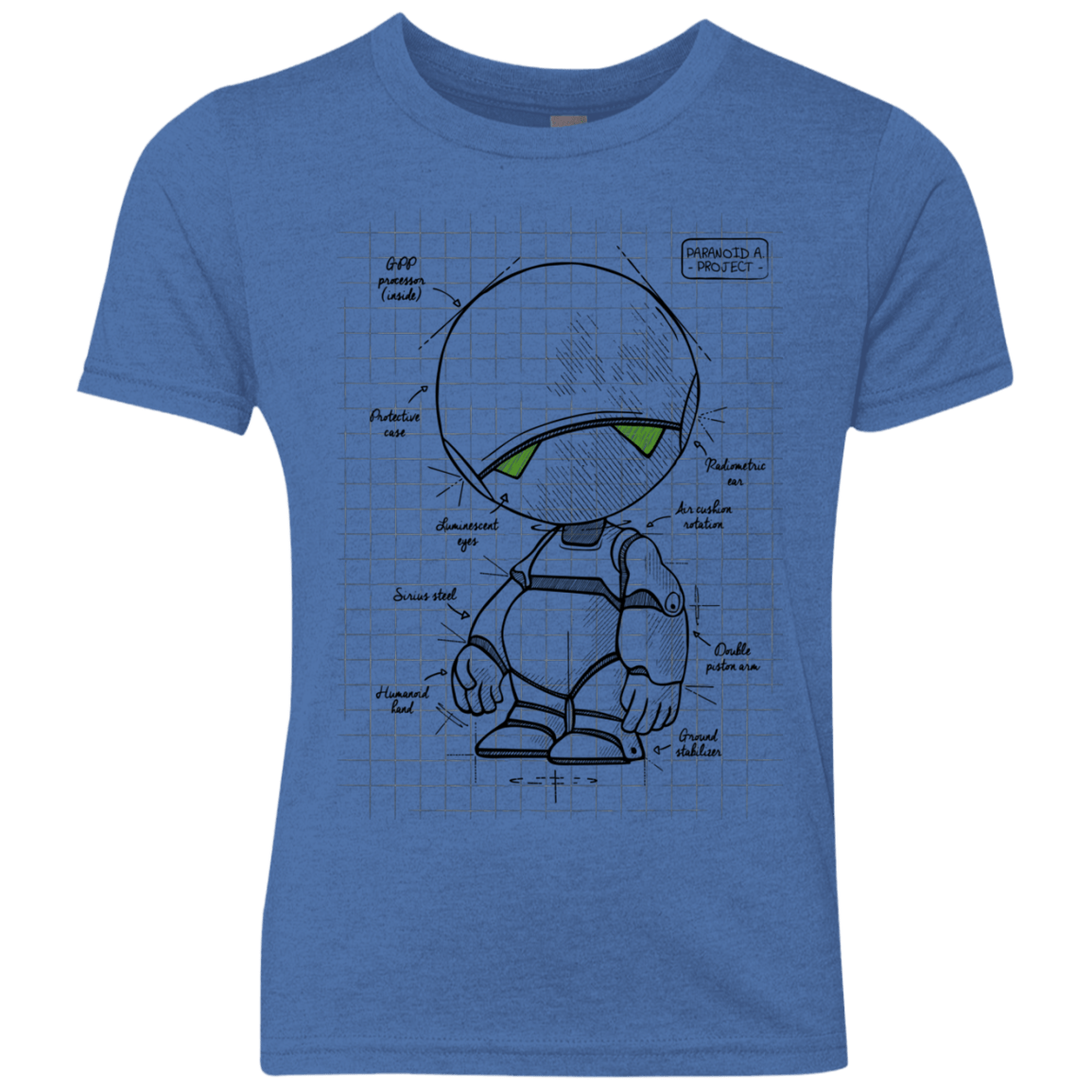 T-Shirts Vintage Royal / YXS Marvin's Plan Youth Triblend T-Shirt