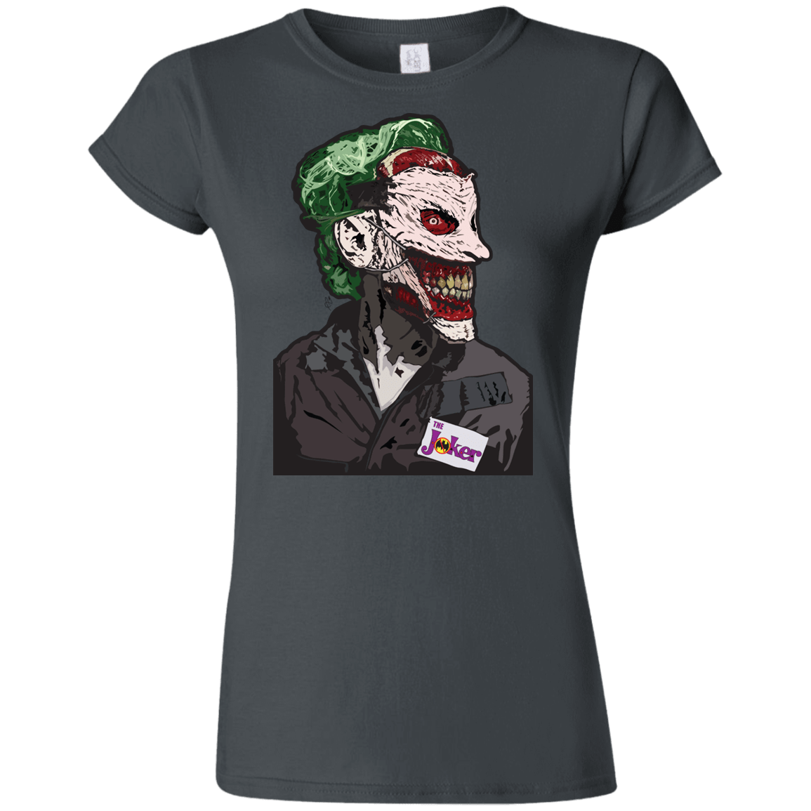 T-Shirts Charcoal / S Masked Joker Junior Slimmer-Fit T-Shirt