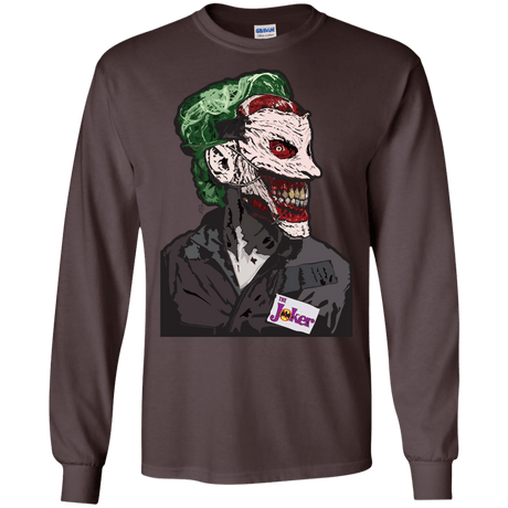 T-Shirts Dark Chocolate / S Masked Joker Men's Long Sleeve T-Shirt