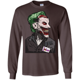 T-Shirts Dark Chocolate / S Masked Joker Men's Long Sleeve T-Shirt