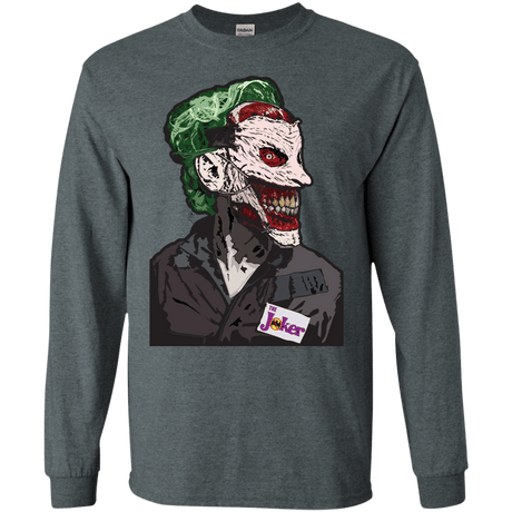 T-Shirts Dark Heather / S Masked Joker Men's Long Sleeve T-Shirt