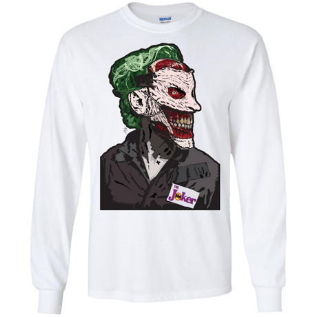 T-Shirts White / S Masked Joker Men's Long Sleeve T-Shirt