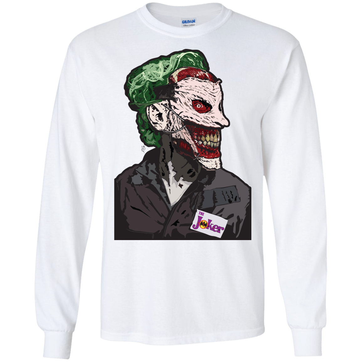 T-Shirts White / S Masked Joker Men's Long Sleeve T-Shirt