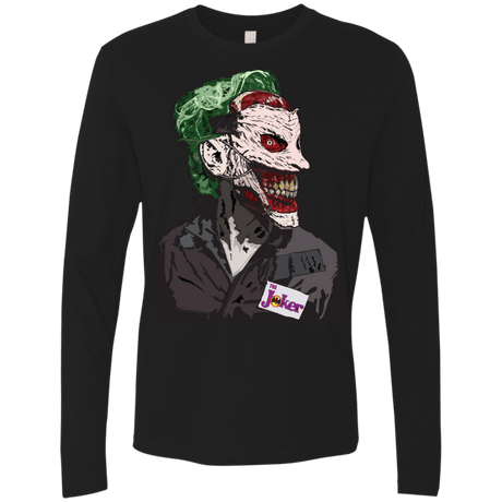 T-Shirts Black / S Masked Joker Men's Premium Long Sleeve