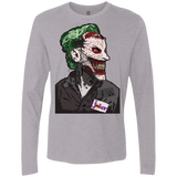 T-Shirts Heather Grey / S Masked Joker Men's Premium Long Sleeve