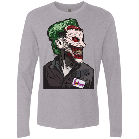 T-Shirts Heather Grey / S Masked Joker Men's Premium Long Sleeve