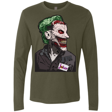 T-Shirts Military Green / S Masked Joker Men's Premium Long Sleeve