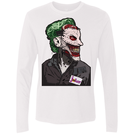 T-Shirts White / S Masked Joker Men's Premium Long Sleeve