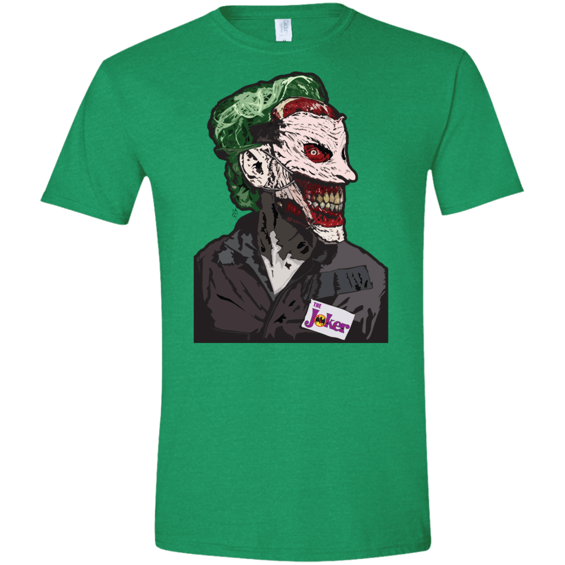 T-Shirts Heather Irish Green / S Masked Joker Men's Semi-Fitted Softstyle