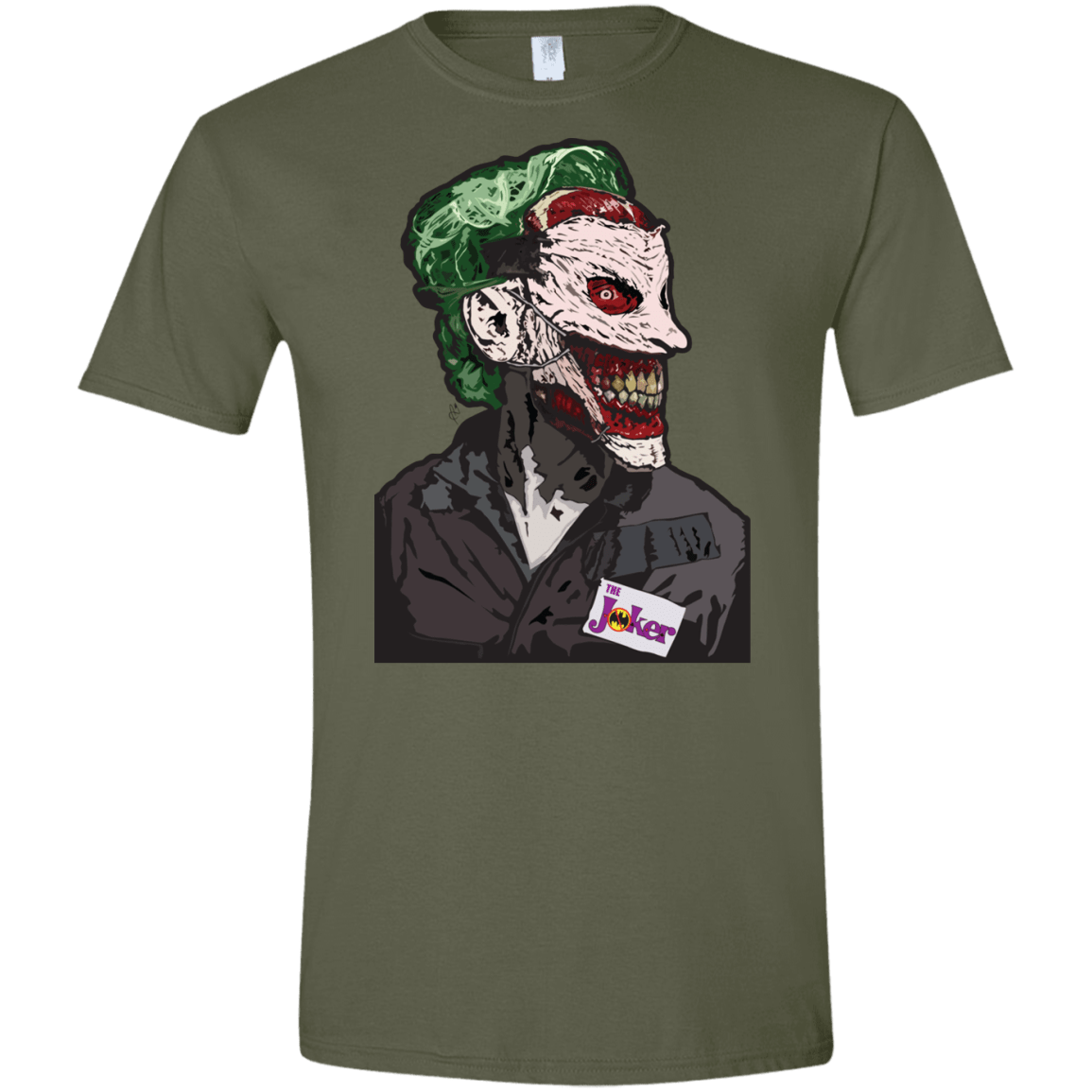 T-Shirts Military Green / S Masked Joker Men's Semi-Fitted Softstyle