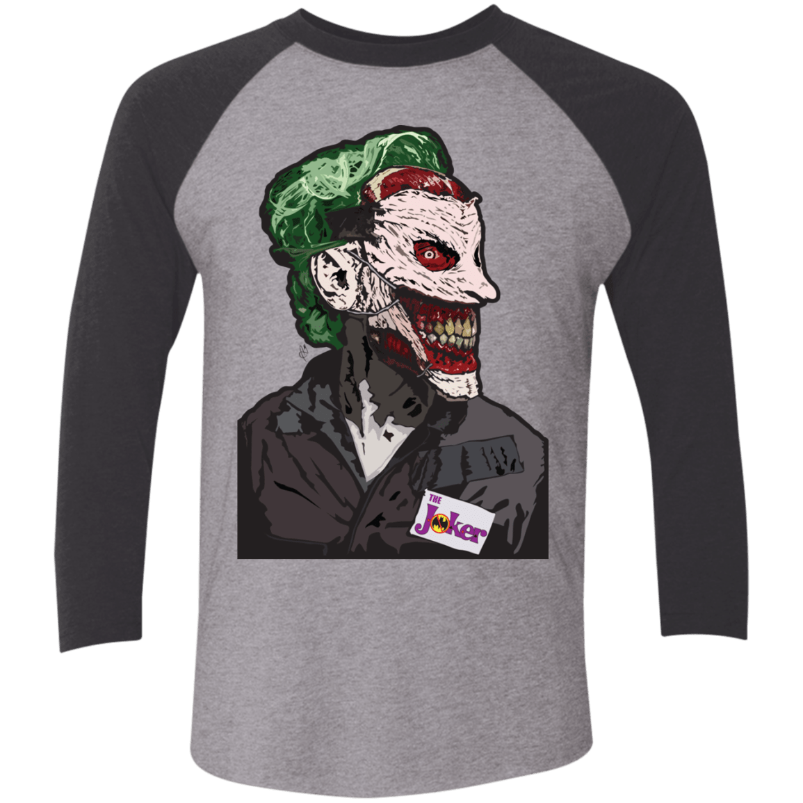 T-Shirts Premium Heather/Vintage Black / X-Small Masked Joker Men's Triblend 3/4 Sleeve