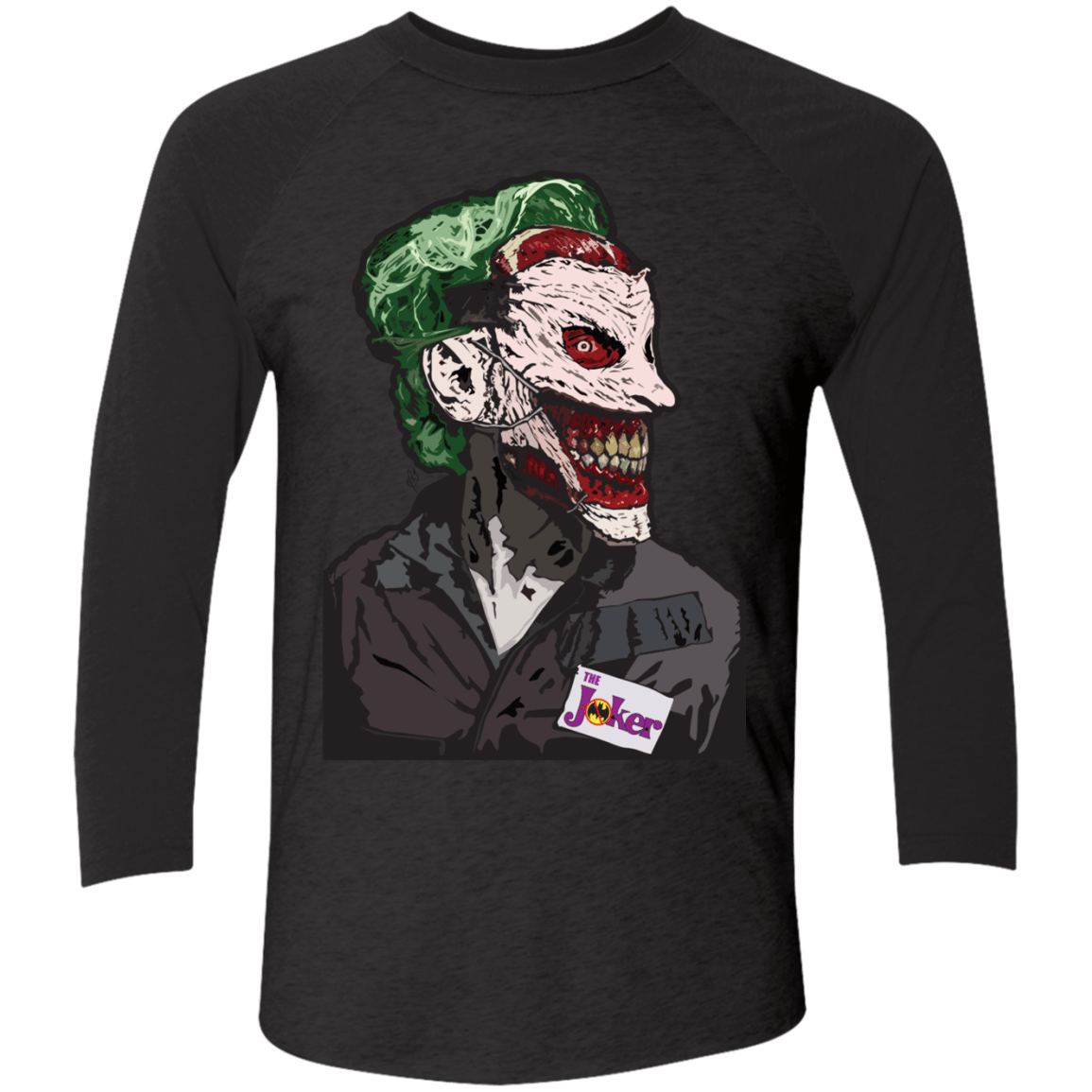 T-Shirts Vintage Black/Vintage Black / X-Small Masked Joker Men's Triblend 3/4 Sleeve