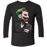 T-Shirts Vintage Black/Vintage Black / X-Small Masked Joker Men's Triblend 3/4 Sleeve
