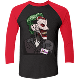 T-Shirts Vintage Black/Vintage Red / X-Small Masked Joker Men's Triblend 3/4 Sleeve