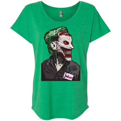 T-Shirts Envy / X-Small Masked Joker Triblend Dolman Sleeve