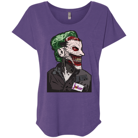 T-Shirts Purple Rush / X-Small Masked Joker Triblend Dolman Sleeve