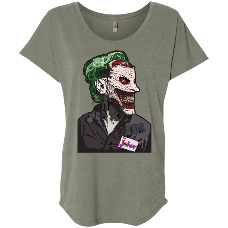 T-Shirts Venetian Grey / X-Small Masked Joker Triblend Dolman Sleeve