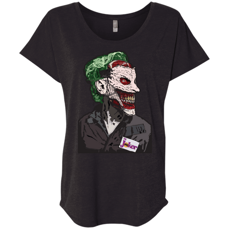 T-Shirts Vintage Black / X-Small Masked Joker Triblend Dolman Sleeve