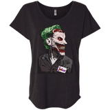 T-Shirts Vintage Black / X-Small Masked Joker Triblend Dolman Sleeve