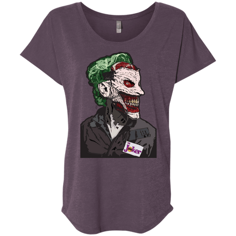 T-Shirts Vintage Purple / X-Small Masked Joker Triblend Dolman Sleeve
