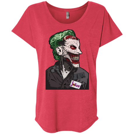 T-Shirts Vintage Red / X-Small Masked Joker Triblend Dolman Sleeve
