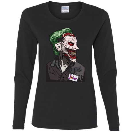 T-Shirts Black / S Masked Joker Women's Long Sleeve T-Shirt