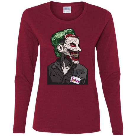 T-Shirts Cardinal / S Masked Joker Women's Long Sleeve T-Shirt